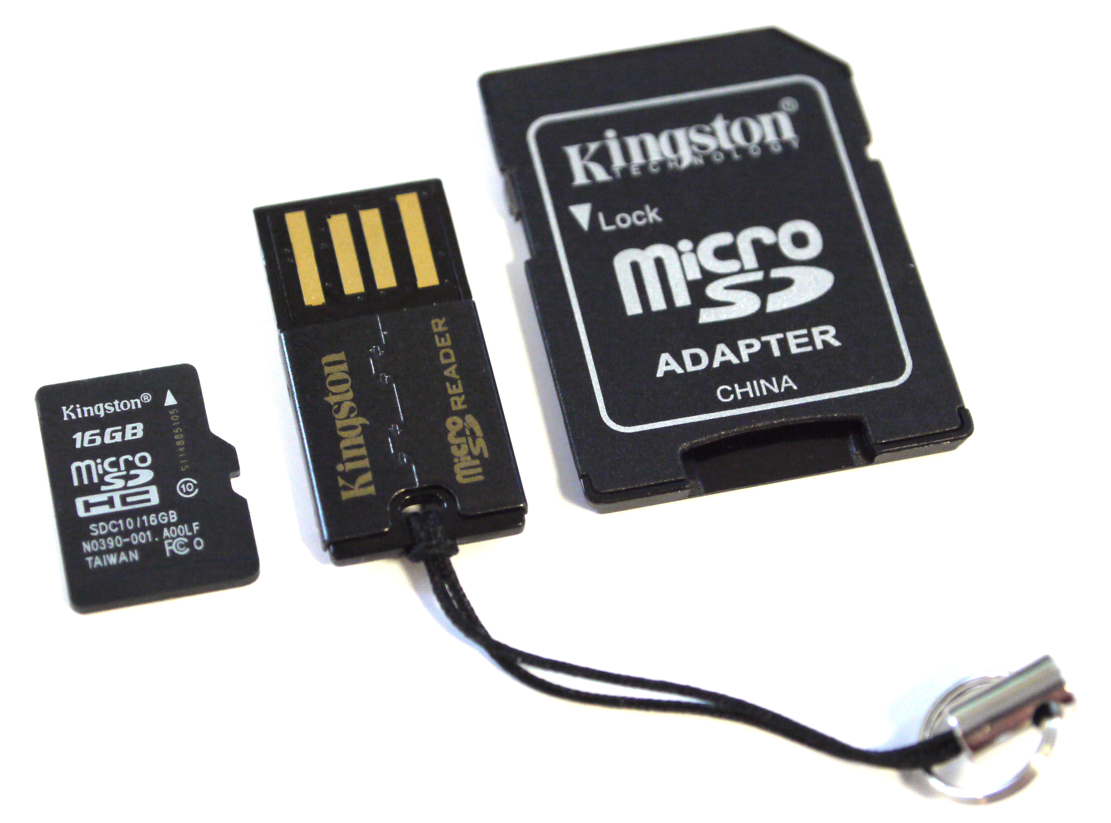 Kingston 16GB Micro SD Card, Reader and Adapter - Zi-Clone ...