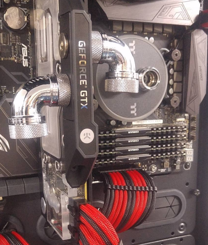 custom GPU and CPU water cooling