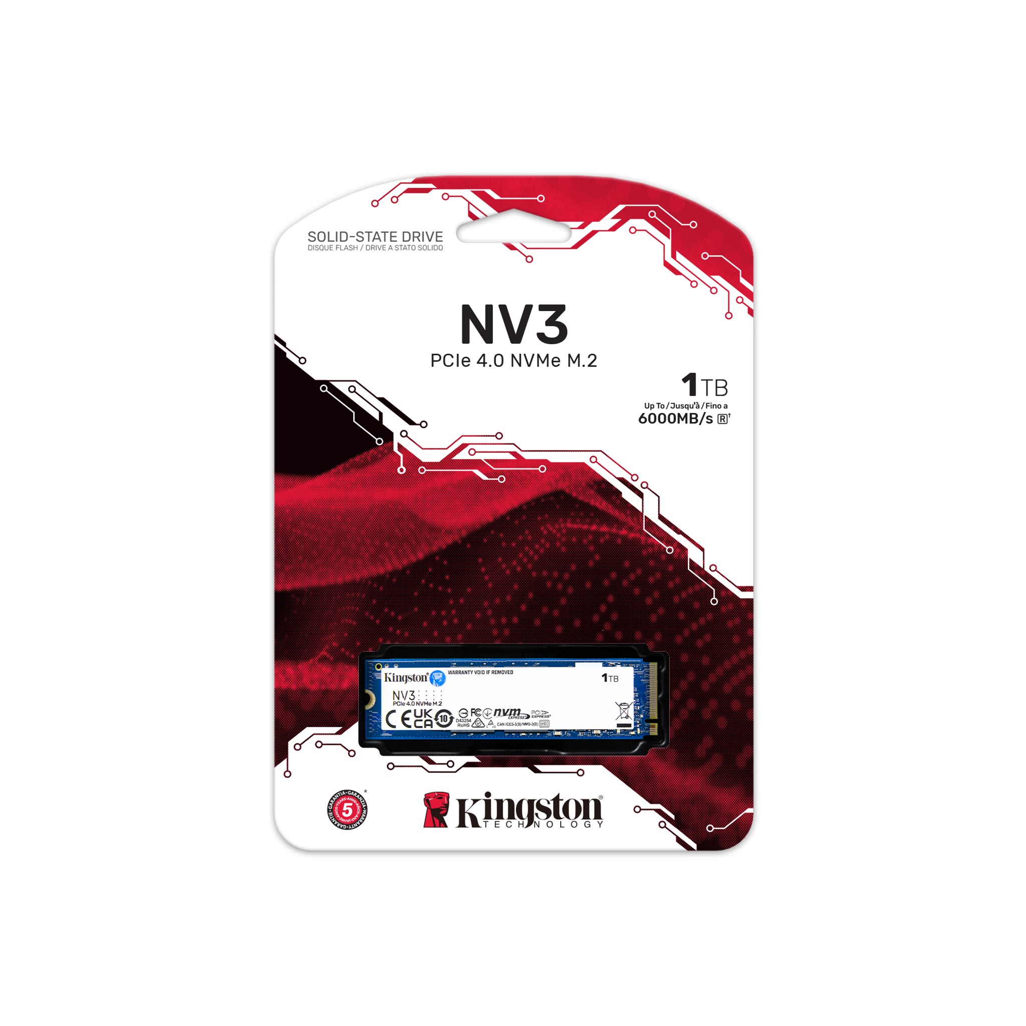 Kingston NV3 1TB PCIe 4.0 NVMe SSD