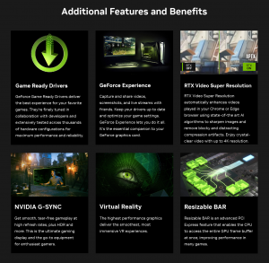 INNO3D GeForce RTX 4060 Twin X2 Additional features and benefits