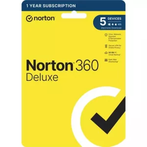 Norton 360 Deluxe 1 year Subscription, 5 devices
